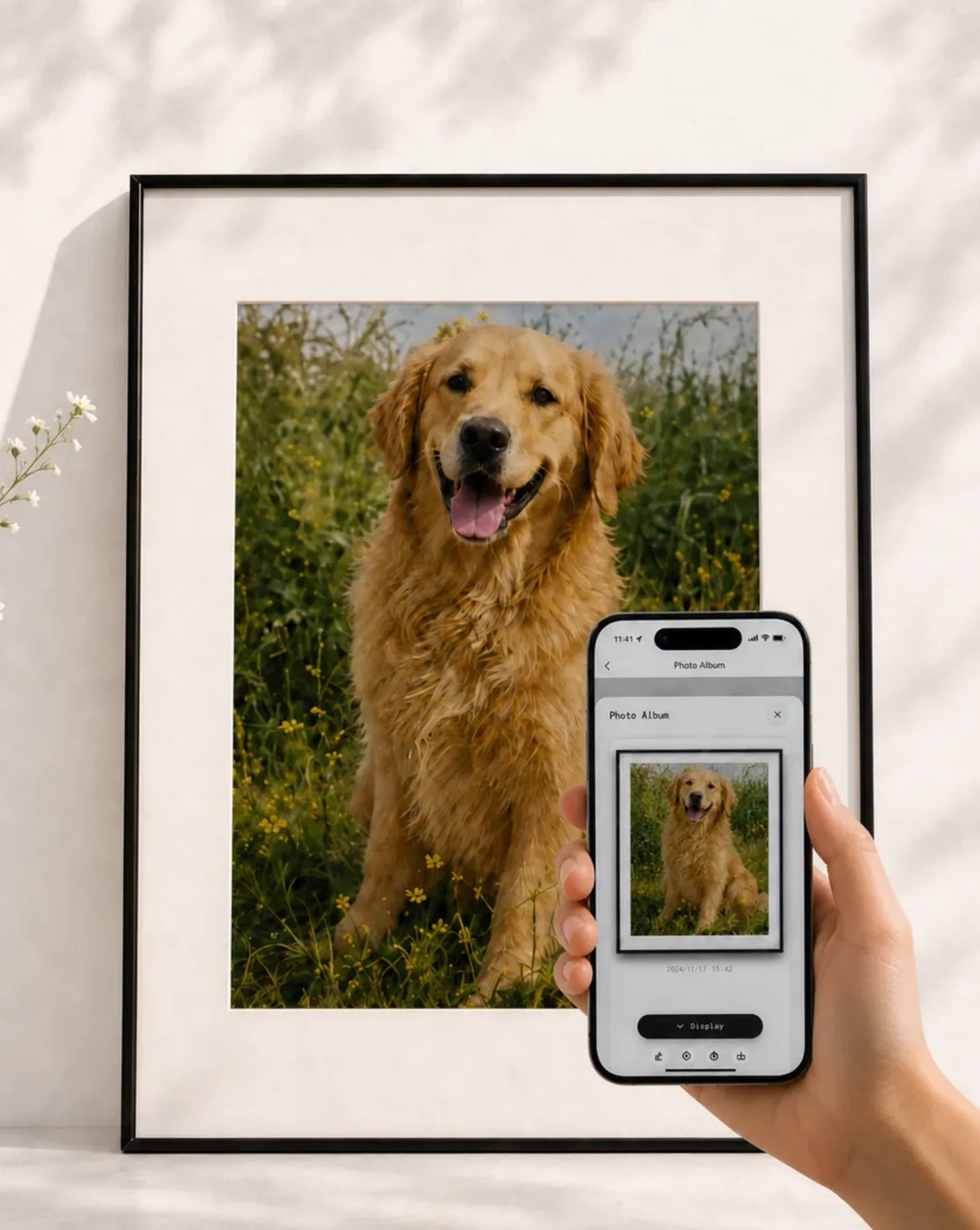 Uploading a photo from a phone to an Inkanva frame