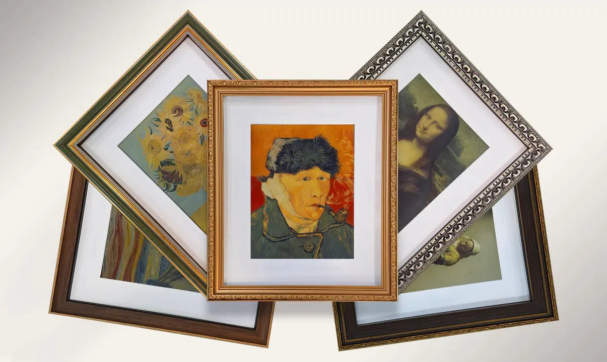 Inkanva interchangeable outer-frame finishes displayed together