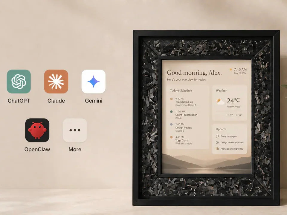 An AI agent creating and sending artwork to an Inkanva frame